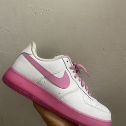 Nike Air Force 1 Low  Pink/White Man’s shoes, Size 11 