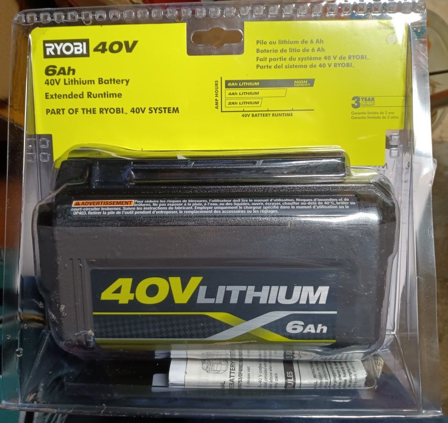 Ryobi 40V 6Ah Lithium-Ion Battery