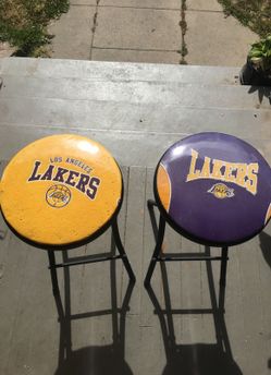 LA LAKERS CUSTOMIZED STOOLS