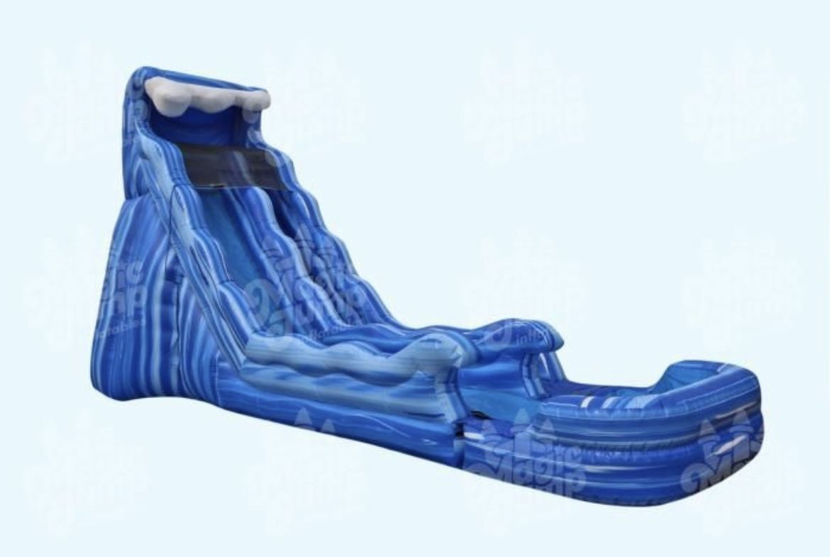 Inflatable Water Slide And Detachable Pool