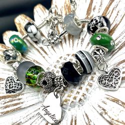 Engraved Charm Bracelet 