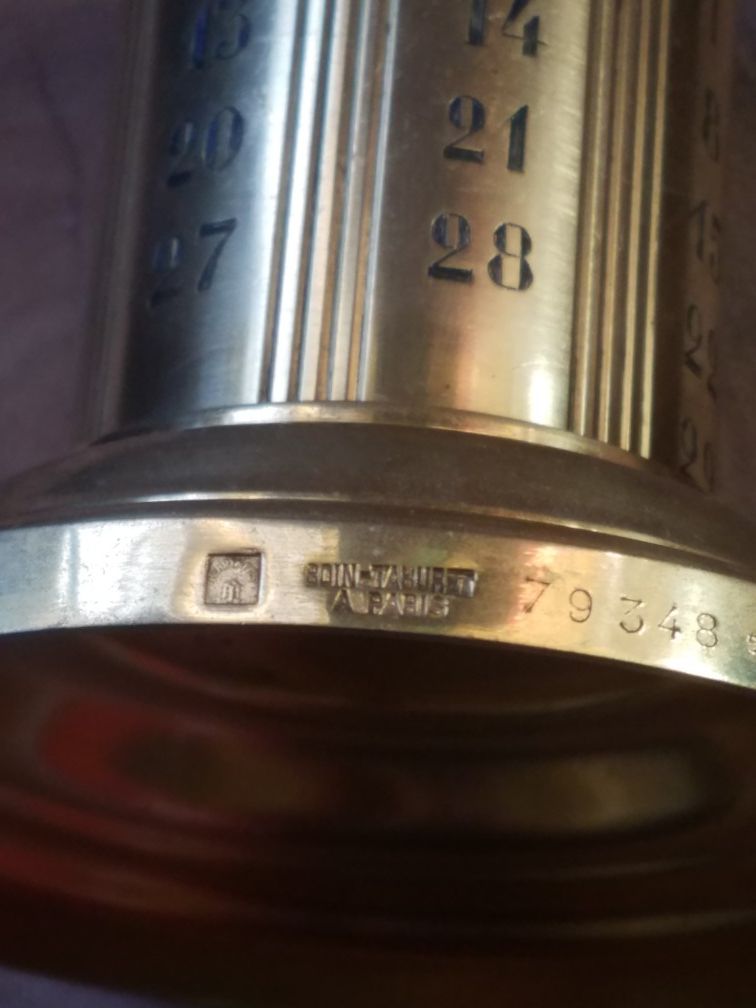 Extremely rare Boin-Taburet A Paris perpetual weekly calender/ink well