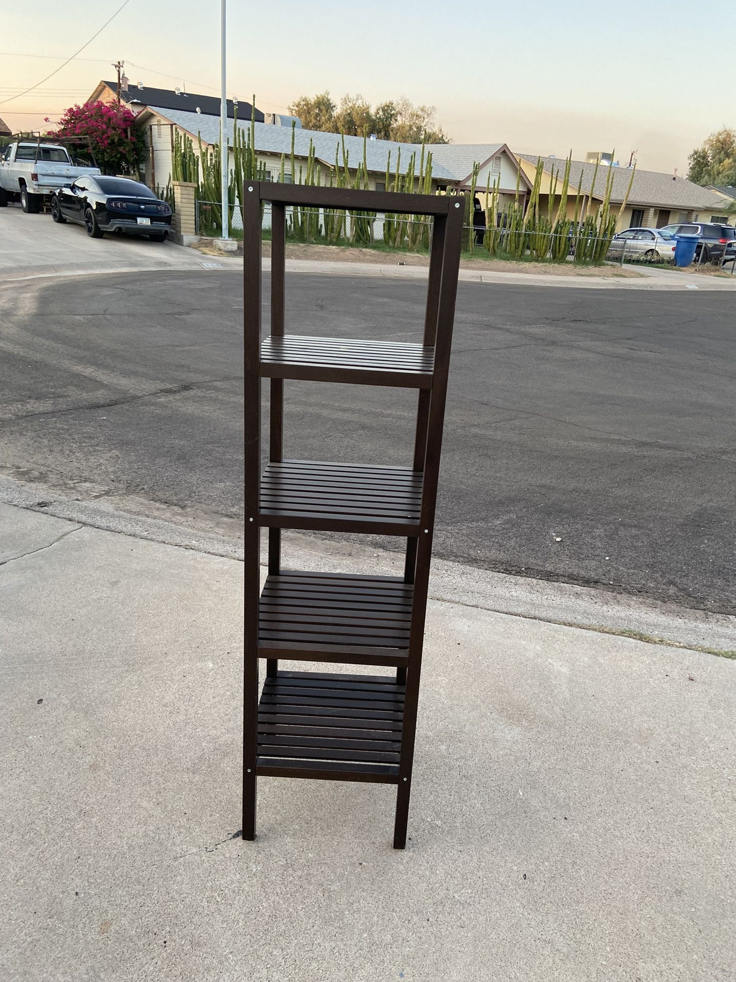 estantería de baño De Madera / 4 Tier Wooden Shelf (good Conditions/ Buenas Condiciones)