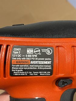 Black & Decker Firestorm 12V Drill With Battery & Charger (READ