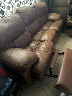 Brown Leather Couch