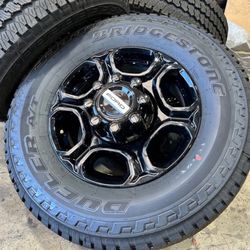 4x 18" Ford BLACK F350 F250 OEM Wheels 18” Original Rims BRIDGESTONE LT275/65R18