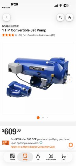 Shop Everbilt 1 HP Convertible Jet Pump