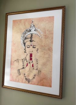 Framed Indian Dancer Art Print