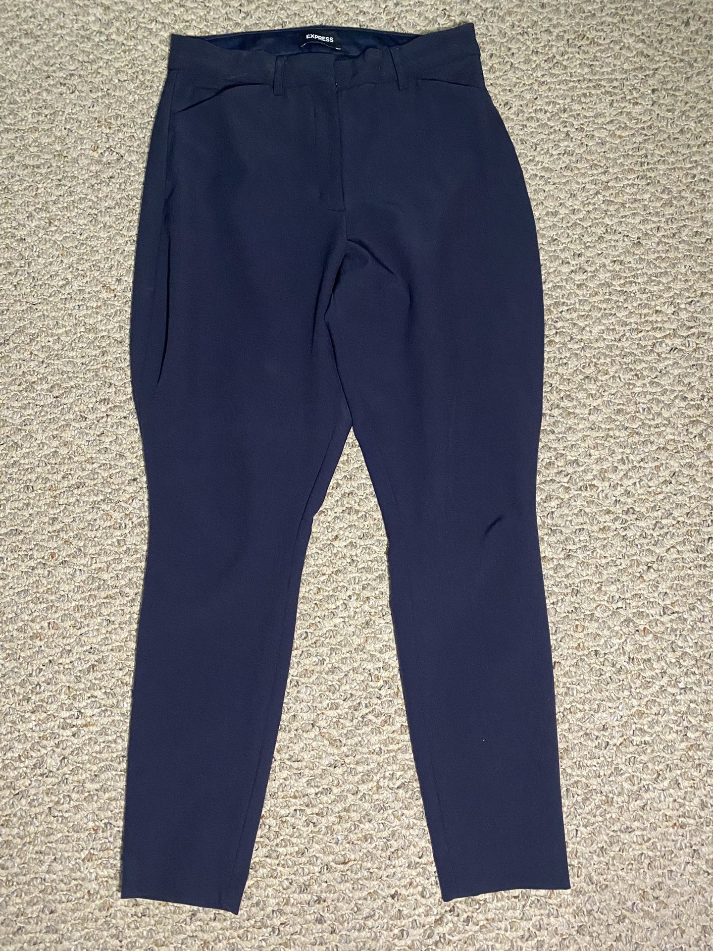 Navy Blue Curvy Skinny Dress Pants Express 8