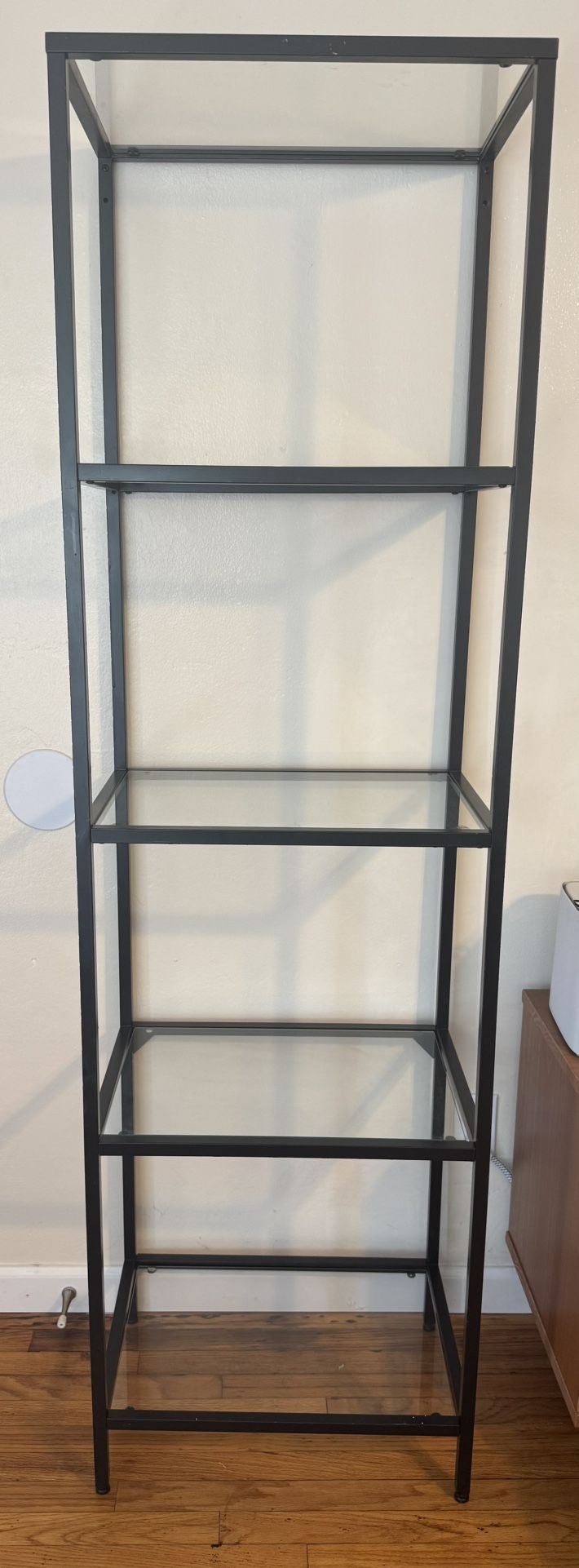 2 Black Metal Shelves