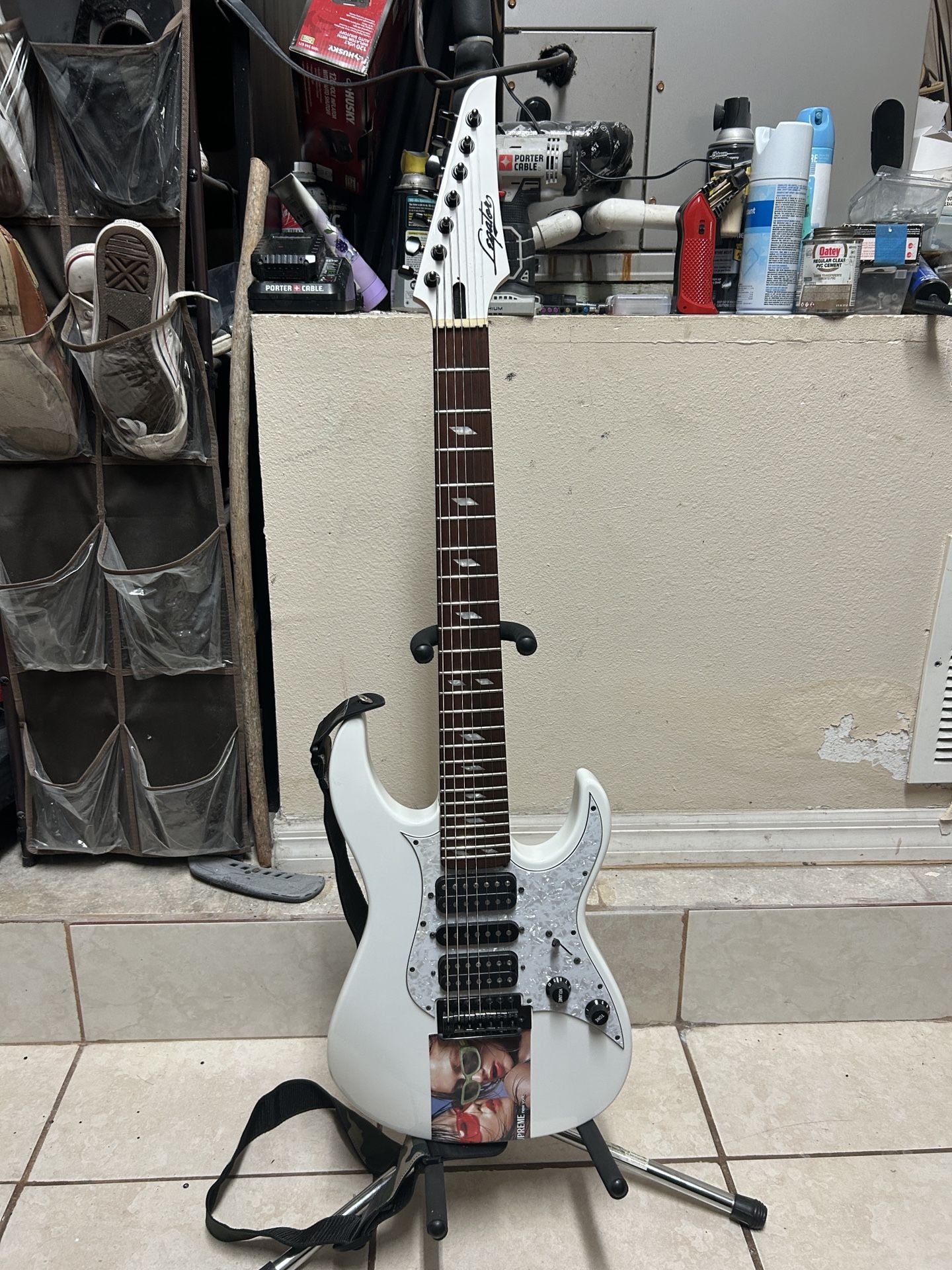 Legator Ninja Special 7, Gloss White Electric Guitar