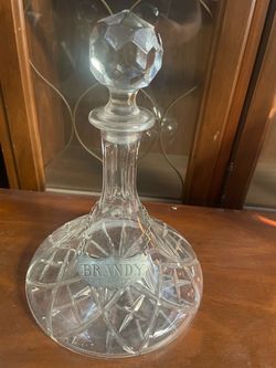 Crystal Brandy & Bourbon Decanter with Stopper