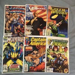 Marvel Dc Comic Lot 6 Book Bagged Boarded In Great Shape