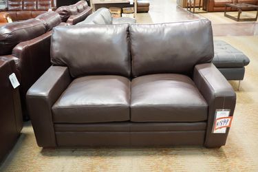 Leather Loveseat — Rocky Mountain Leather (Espresso Brown)