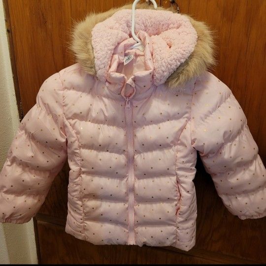 Girl's Pink Puffer Jacket