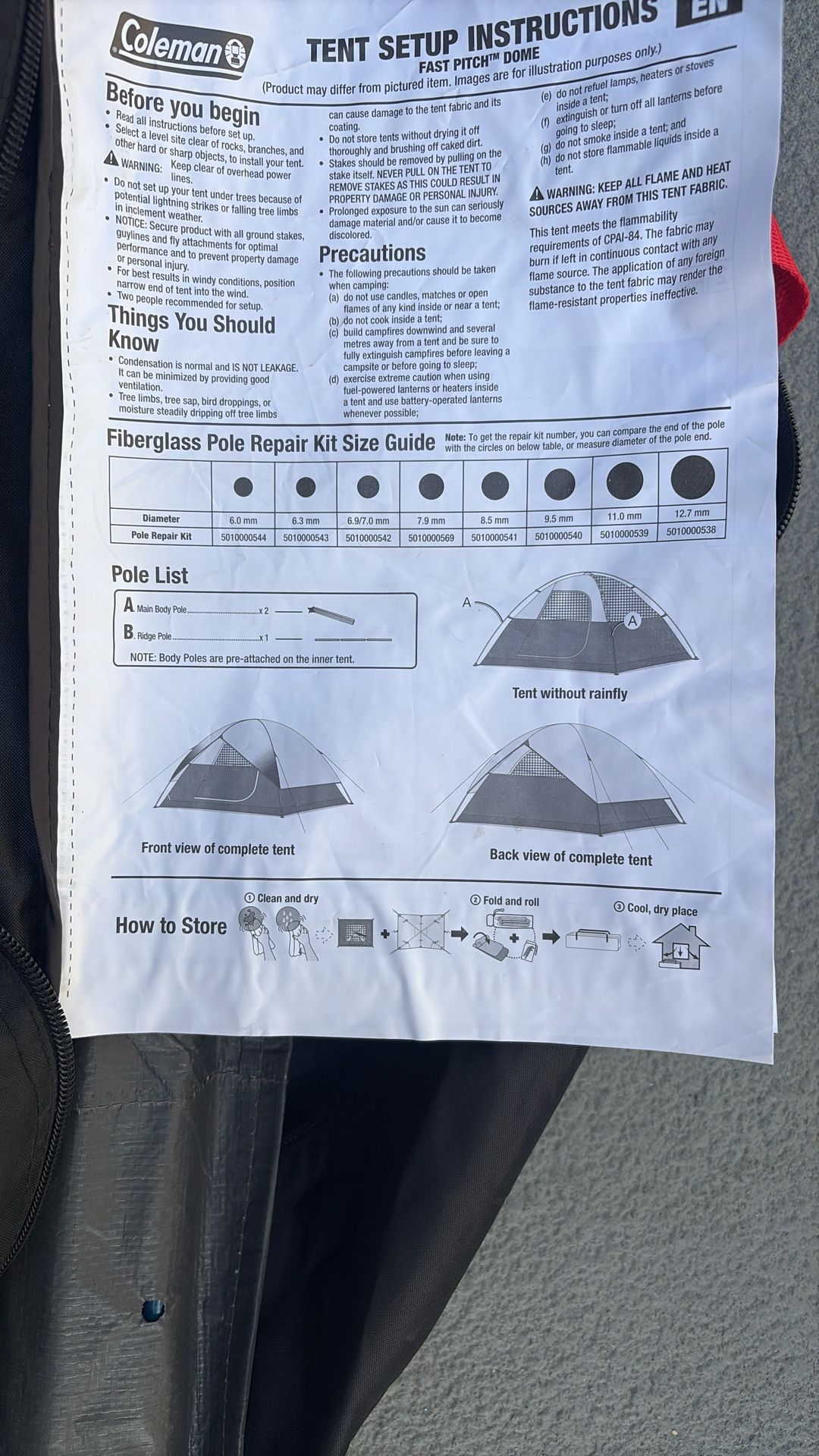 Coleman camping tent