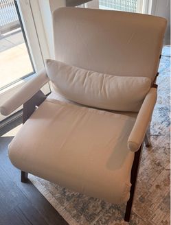 3 in 1 Beige Chair with Lumbar Pillow