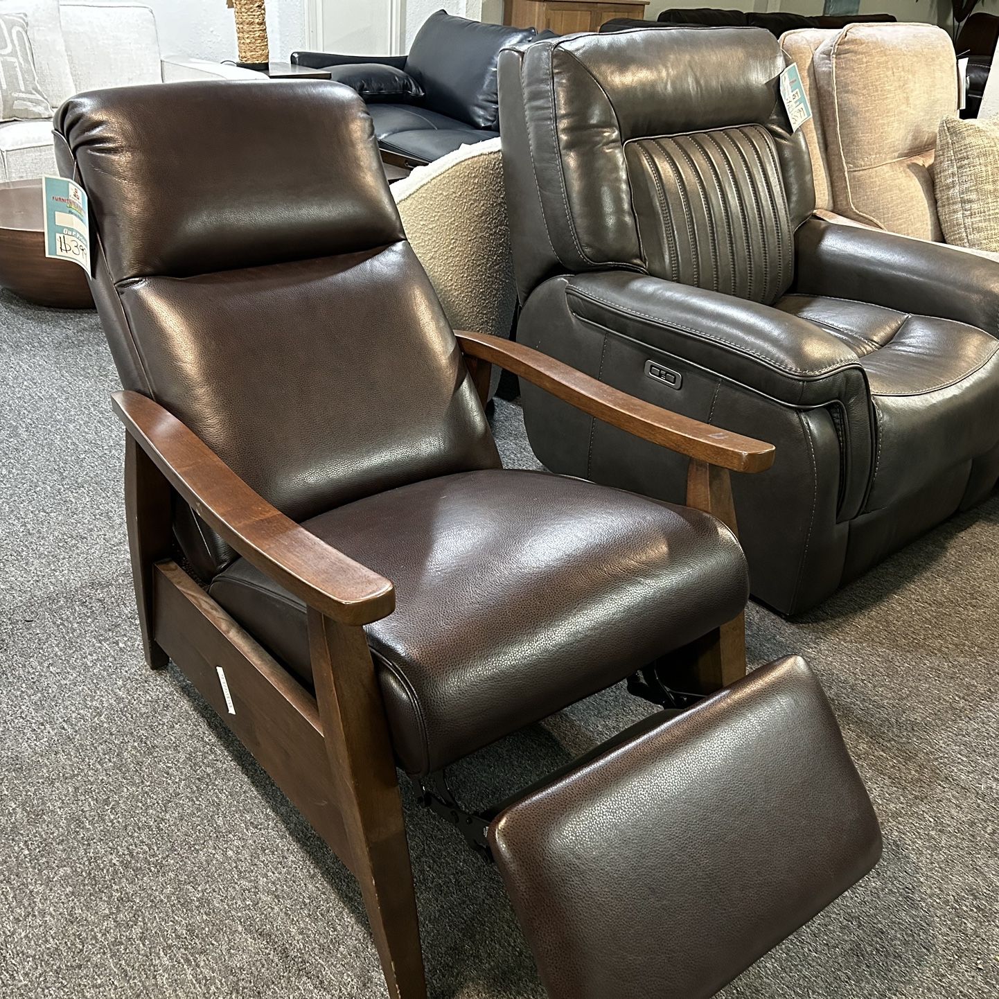 Mid Century Pushback Recliner- Carasano 