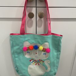 Girls Cat Design Tote/Beach Bag