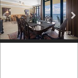 Beautiful All Wood Dining Table With 6 Chairs 