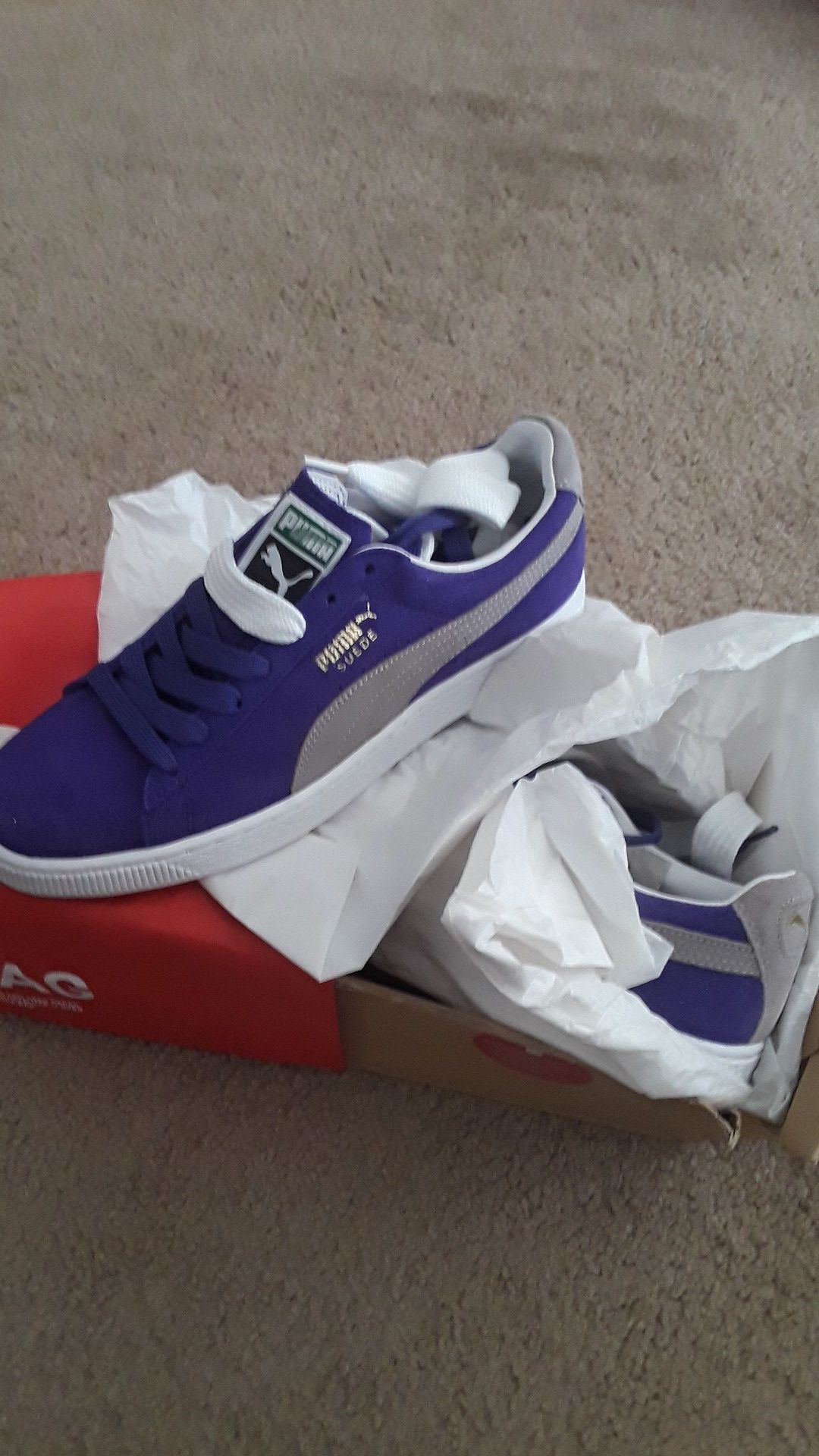 Puma Suede hard to find color purple.