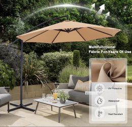 11 ft new umbrella with base