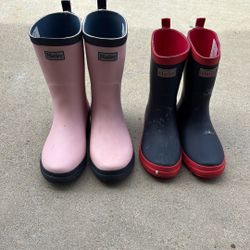 Hatley Kids Rain Boots- Size 4 And 13