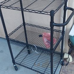 Alera 3-Tier Wire Rolling Cart, 16"W x 39"H x 24"D $50
