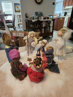 Porcelain Doll Indoor Nativity Set