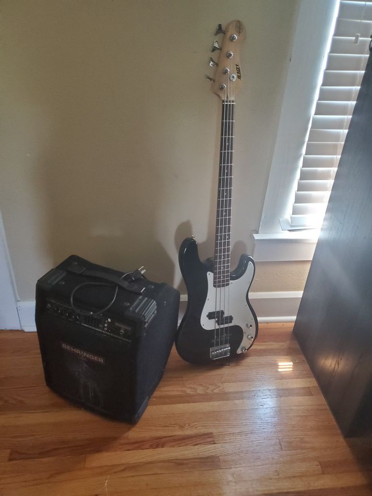 Bass and amp. Super cheap.