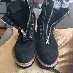 Balmain Leather Boots Black