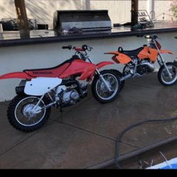Honda Cr125 and KTM 50