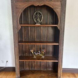 Wood Hand Carved Bookshelf