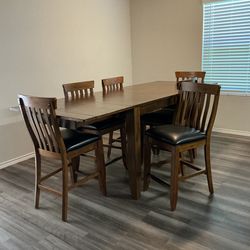 Dining tablet set 6 chairs solid Word