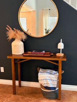 Mid-Century Style Wooden Console Table / Entryway Table