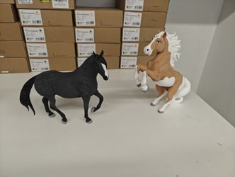 Painted 3D Printed Horses 