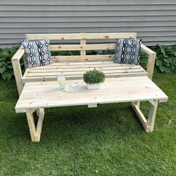 Outdoor Bench and Table