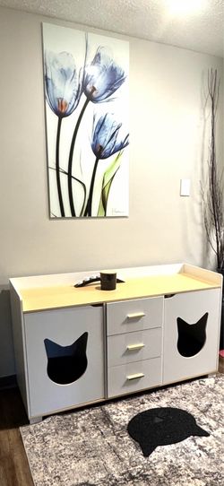 Cat private litter Cabinet/ TV Stande
