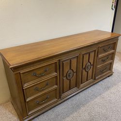Solid Wood Dresser And Side Tables