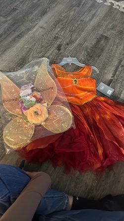 Disney Fairies Girls Costume Dress with Wings