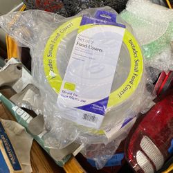 Food covers set of two miracle wear plastic dishwasher kitchen microwave home office school work food safe