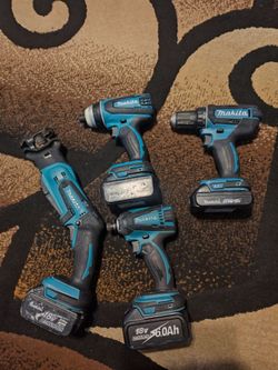 $240 For ALL!!! Or EACH TOOL or Battery Separately Priced !!!!!!!!!!! NO LOW BALLS BALLERS !!!!! Makita Tools