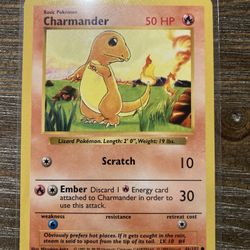 1996/99 Base set shadowless Charmander