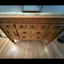 Solid Oak Side Table Or Dresser 