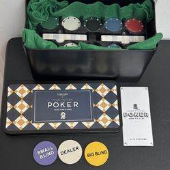 NEW Poker Set Cards Chips Felt just $10 xox