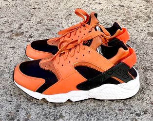 Nike Air Huarache Orange and Black Sneakers