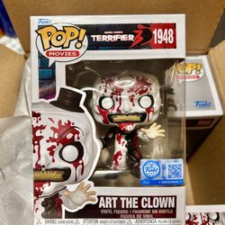 TERRIFIER ART THE CLOWN EXCLUSIVE BLOODY FUNKO POP 