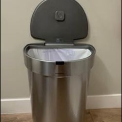 Simplehuman 45L Motion Sensor Semi-Round Trash Can – Retails For $150+ With Bags 