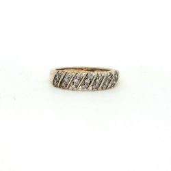 Ladies 1/4ctw Diamond 10k Yellow Gold Band Ring Size 7 11058509
