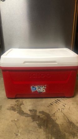 Igloo Red Cooler with White Lid